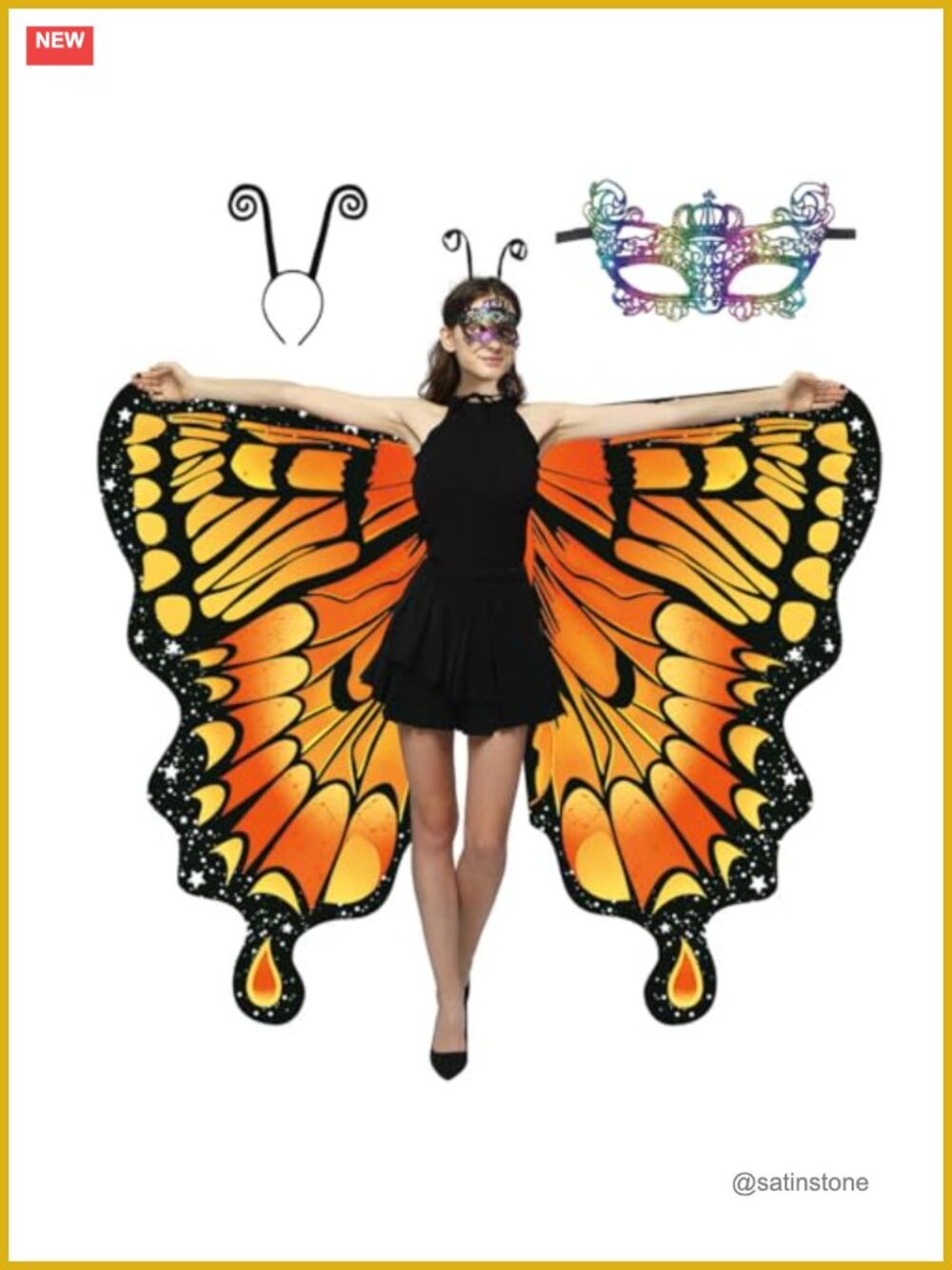 Butterfly Wings Costume for Women Plus Size Halloween Cosplay Party